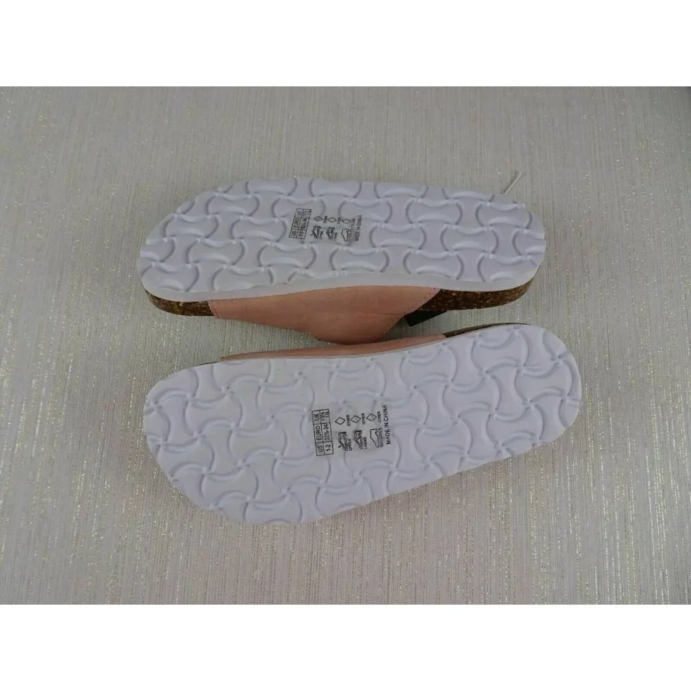 Tommy Bahama Girl's Sandals Double Strap Slip-On Shoes Blush Pink NWT Large 1/2